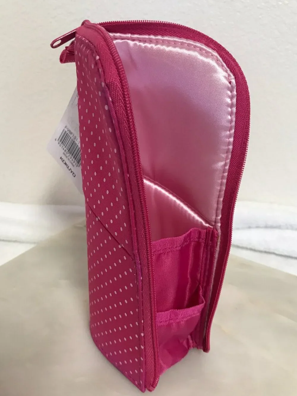 Kokuyo Neo Critz Pen Case Pen Stand Pink Polka Dot NWT